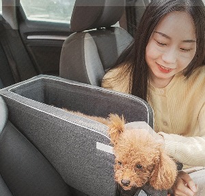 애견 자동차 고양이 강아지 차량용 자동차 콘솔박스  침대 카시트 가방 안전